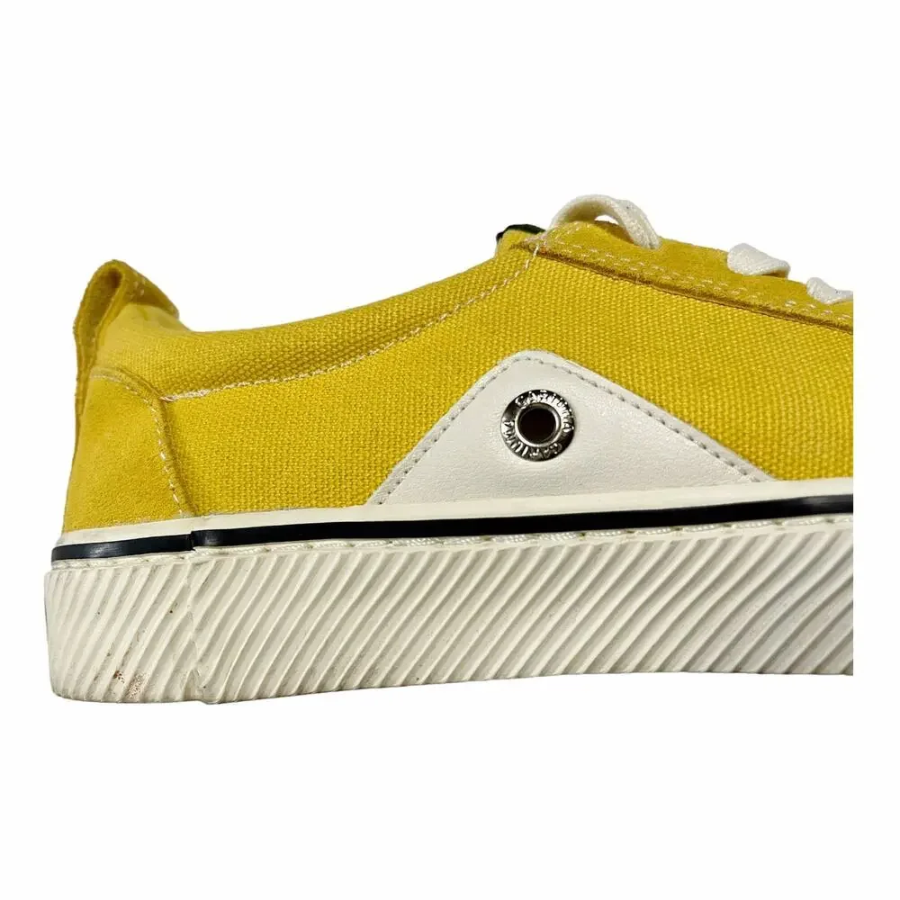 CARIUMA Yellow Sneakers OCA Low Canvas Lace Up Logo Round Toe Shoes EU 37 US 6.5 - Picture 7 of 12